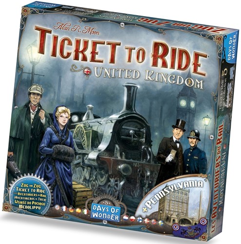 DOW720123 Ticket To Ride Board Game Map Collection: Volume 5 - United Kingdom And Pennsylvania published by Days Of Wonder