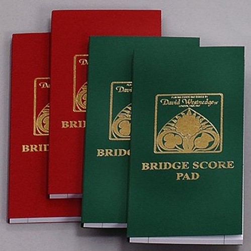 DW2100 Set Of 4 Bridge Score Pads published by David Westnedge