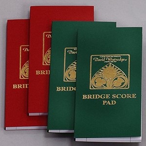 DW2100 Set Of 4 Bridge Score Pads published by David Westnedge