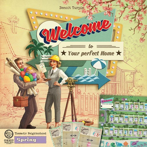 DWGWTX100 Welcome To Your Perfect Home Game: Spring Neighborhood Expansion published by Deep Water Games