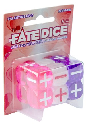 EHP9010 Fate RPG: Valentine Dice published by Evil Hat Productions