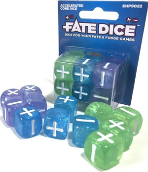 EHP9022 Fate RPG: Accelerated Core Dice (12 Dice) published by Evil Hat Productions