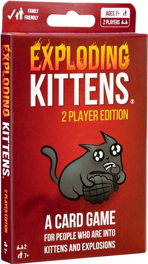 EKG2PLAYLG8 Exploding Kittens Card Game: 2 Player Edition published by Exploding Kittens