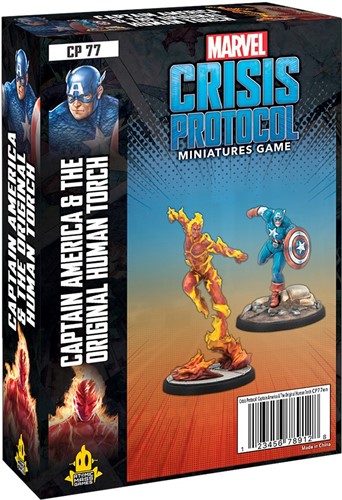 Marvel Crisis Protocol Miniatures Game: Captain America And The Original Human Torch Expansion