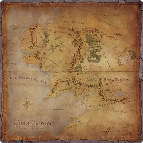 FFGJME02S The Lord Of The Rings: Journeys In Middle-Earth Board Game: Playmat published by Fantasy Flight Games