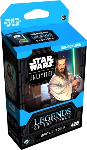 2!FFGSWH0510S2 Star Wars: Unlimited Legends Of The Force QuiGonJinn Spotlight Deck published by Fantasy Flight Games
