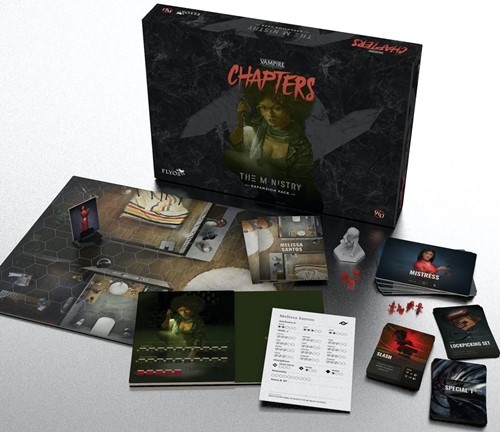 FLYVAMPCHAP04 Vampire The Masquerade: CHAPTERS Board Game: Ministry Character Expansion published by Flyos Games