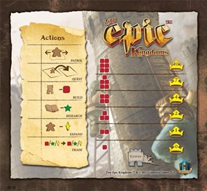 2!GAMT301TEKMAT Tiny Epic Kingdoms Card Game: Action Tower Mat published by Gamelyn Games