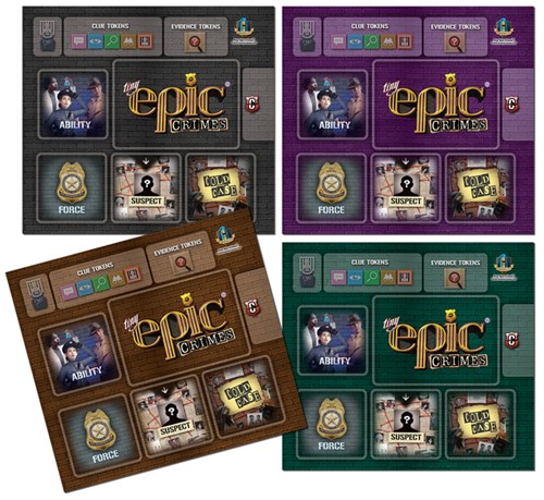 Tiny Epic Crimes Card Game: 4 Pack Player Mats