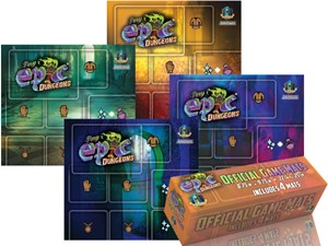 2!GAMTEDUA02 Tiny Epic Dungeons Card Game: 4 Pack Player Mats published by Gamelyn Games