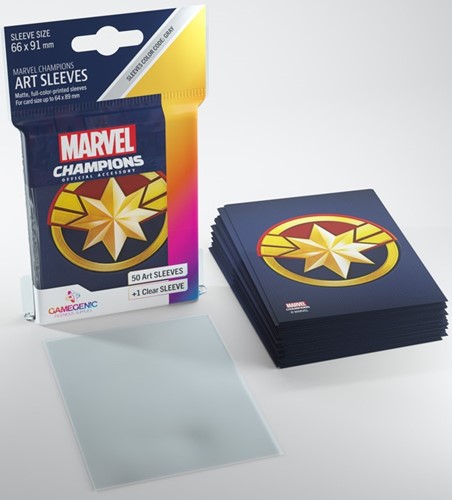 GGS10092ML Marvel Champions LCG: 50 x Captain Marvel Art Sleeves (Gamegenic) published by Gamegenic