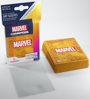 GGS10107ML Marvel Champions LCG: 50 x Marvel Orange Sleeves (Gamegenic) published by Gamegenic