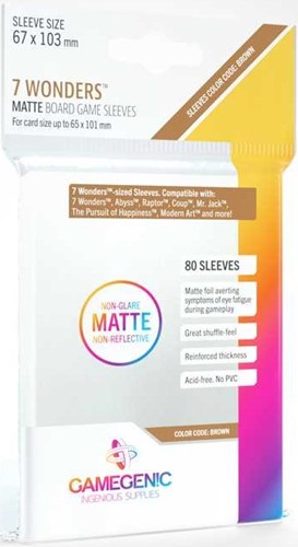 80 x Matte 7 Wonders Sleeves 67 x 103 mm (Gamegenic)