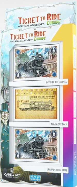GGS15003ML Ticket To Ride Board Game: Europe Art Sleeves published by Gamegenic