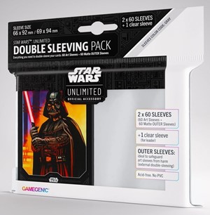 2!GGS15033ML Star Wars: Unlimited Art Double Sleeve Pack - Darth Vader published by Gamegenic