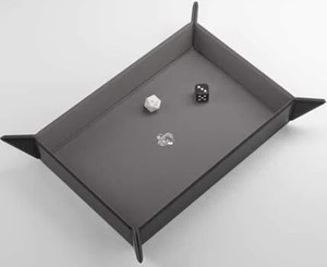 GGS60052ML Magnetic Dice Tray Rectangular: Black And Gray published by Gamegenic