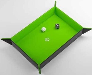 GGS60054ML Magnetic Dice Tray Rectangular: Black And Green published by Gamegenic