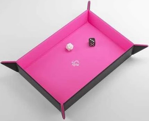 Magnetic Dice Tray Rectangular: Black And Pink