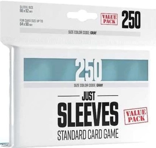 250 x Clear Just Standard Card Game Sleeves 66mm x 92mm (Gamegenic)