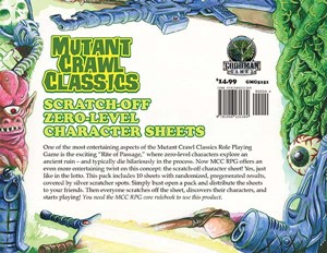 2!GMG5151 Mutant Crawl Classics RPG: 0-Level Scratch Off Character Sheets published by Goodman Games