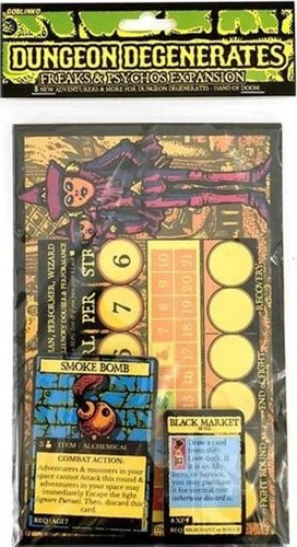 GOBDUNG03 Dungeon Degenerates Board Game: Freaks And Psychos Expansion published by Goblinko
