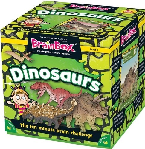 GRE90038 Brainbox Game: Dinosaurs (55 cards) published by Green Board Games