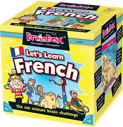 GRE90055 Brainbox Game: Let's Learn French (55 cards) published by Green Board Games