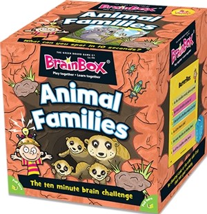 GRE91020 BrainBox Game: Animal Families (55 cards) published by Green Board Games