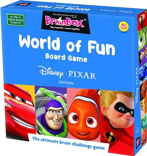 GRE91035 BrainBox Game: Disney Pixar World Of Fun published by Green Board Games