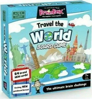 GRE91051 Brainbox Board Game: Travel The World published by Green Board Games