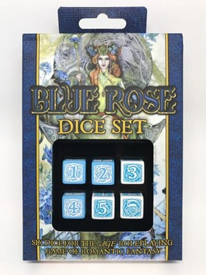 GRR6504 Blue Rose RPG: Dice Set (6 Dice) published by Green Ronin Publishing