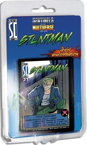 GTGSOTMSTNT Sentinels of the Multiverse Card Game: Stuntman Mini Expansion published by Greater Than Games