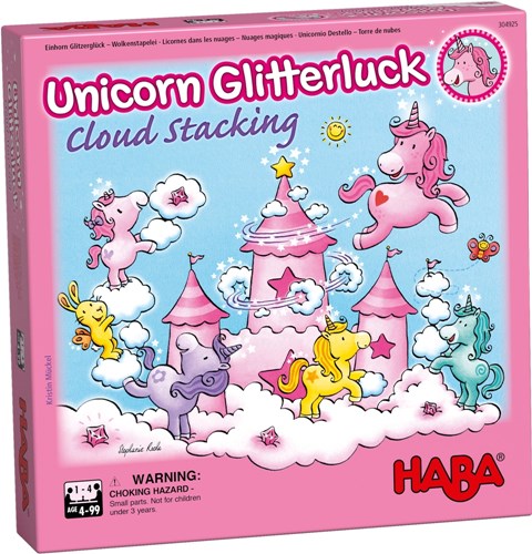 HAB304925 Unicorn Glitterluck: Cloud Stacking Game published by HABA