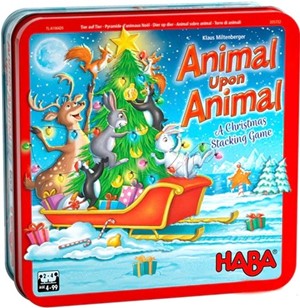 2!HAB305732 Animal Upon Animal Game: Christmas Edition published by Haba