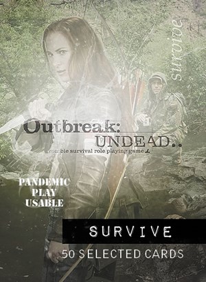 2!HB1014 Outbreak: Undead RPG: Survive Deck published by Hunters Books