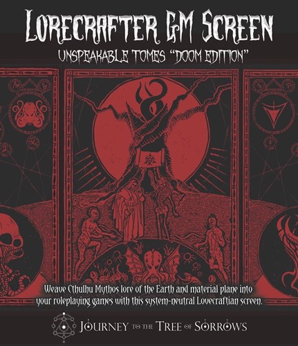 IBRPGS01 Unspeakable Tomes Doom Edition Lorecrafter GM Screen published by Infinite Black