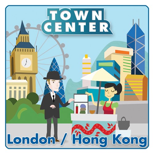 LDR143020 Town Center Board Game: London And Hong Kong Expansion published by LudiCreations