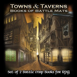 LOKEBM016 Battle Map Books: Towns And Taverns 2 Map Set published by Loke Battle Mats