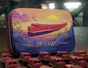 2!LPX1005 Sunset Deluxe Board Game Train Set published by Little Plastic Train Company