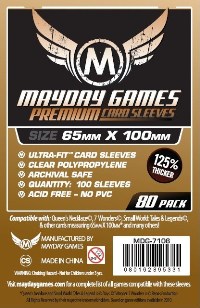 2!MDG7106 Mayday Premium 80 Card Sleeves 65mm x 100mm published by Mayday Games