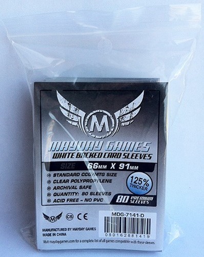 MDG7141D 80 x Grey Card Sleeves 63.5mm x 88mm (Mayday Premium) published by Mayday Games