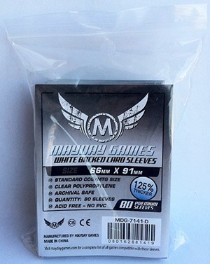 MDG7141D 80 x Grey Card Sleeves 63.5mm x 88mm (Mayday Premium) published by Mayday Games