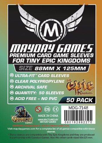 50 x Clear Card Sleeves 88mm x 125mm (Mayday Premium)