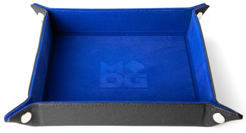 MET532 Fold Up Velvet Dice Tray: Blue published by Metallic Dice Games