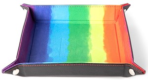 MET538 Fold Up Velvet Dice Tray: Watercolour Rainbow published by Metallic Dice Games