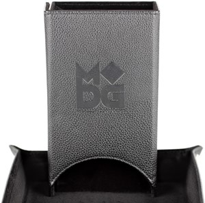MET543 Fold Up Leather Dice Tower: Black published by Metallic Dice Games