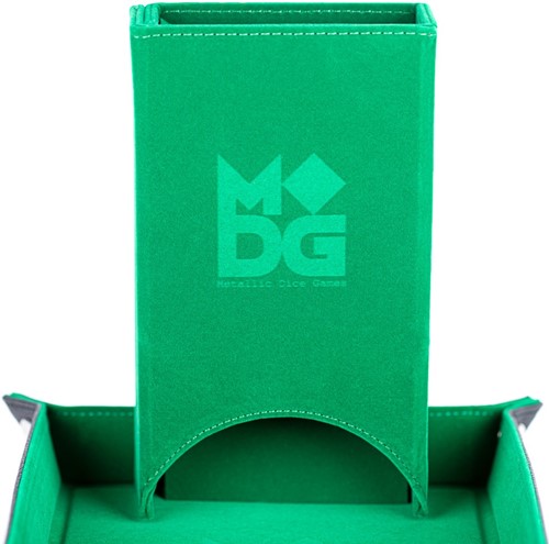 MET545 Fold Up Velvet Dice Tower: Green published by Metallic Dice Games