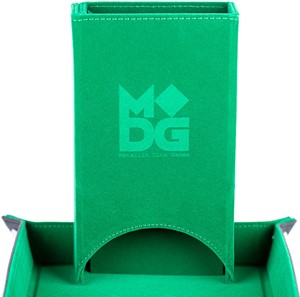 2!MET545 Fold Up Velvet Dice Tower: Green published by Metallic Dice Games