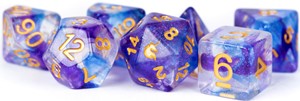 2!MET703 Resin Poly Dice Set: Unicorn Midnight Fantasy published by Metallic Dice Games
