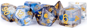 2!MET706 Resin Poly Dice Set: Unicorn Arctic Storm published by Metallic Dice Games